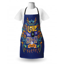 Floral Themed Text Apron