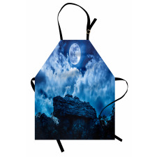 Cliff Under Cloudy Night Apron