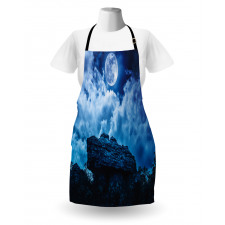 Cliff Under Cloudy Night Apron