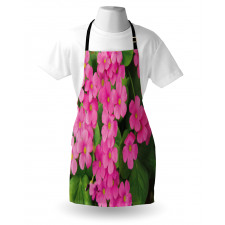 Pinkish Flower and Leaves Apron