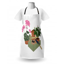 Flowers and Garden Tools Apron