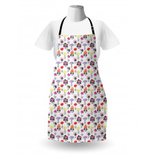 Colorful Flower Pots Art Apron