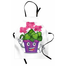 Flower Pot Smiling Art Apron