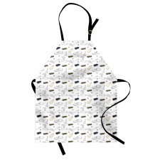 Sponge Scissors Buttons Art Apron