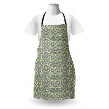 Butterflies Flowers Motif Apron