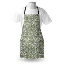 Butterflies Flowers Motif Apron