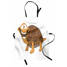 Single Happy Turtle Design Apron