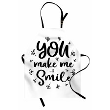 Hand Drawn You Make Me Smile Apron