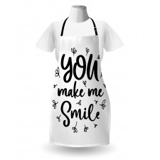 Hand Drawn You Make Me Smile Apron