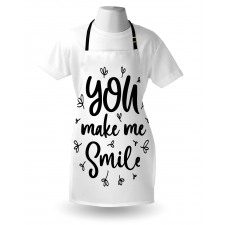 Hand Drawn You Make Me Smile Apron