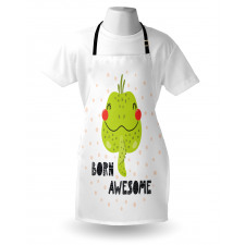 Encouraging Iguana Portrait Apron