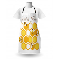 Cursive Wording Beehive Apron