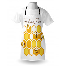 Cursive Wording Beehive Apron