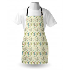 Rhythmic Fern Leaves Herbs Apron