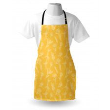 Wildflowers Outline Drawings Apron