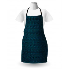 Dark Tones Flowers Lattice Apron