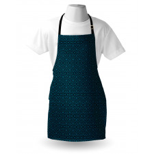 Dark Tones Flowers Lattice Apron