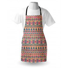 Zigzags Triangles Circles Apron