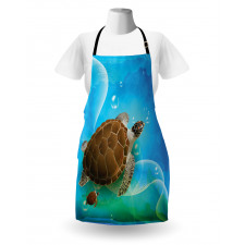 Swimming Turtle Family Apron