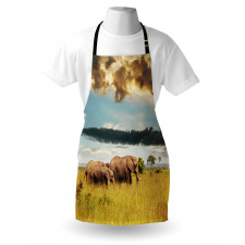 Elephant Family Photo Apron