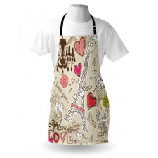 Sevgililer Günü Mutfak Önlüğü Eyfel'de Aşk