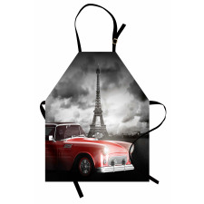 Vintage Car and Eiffel Apron