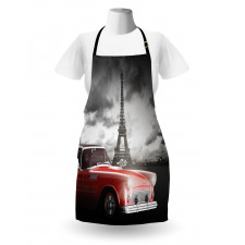 Vintage Car and Eiffel Apron