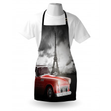 Vintage Car and Eiffel Apron