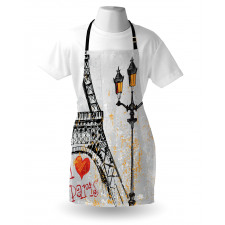 Grunge Eiffel Europe Apron