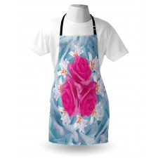 Graphic Roses and Lilies Apron