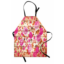 Roses on Wood Backdrop Apron