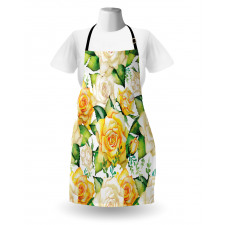 Watercolor Wedding Flowers Apron