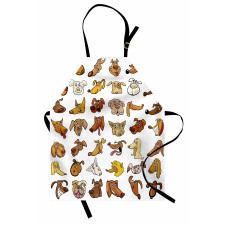 Dog Heads Puppy Canin Apron