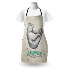 Meditating Bear Calm Life Apron