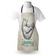 Meditating Bear Calm Life Apron