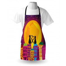 Cats on the Roof Heart Apron