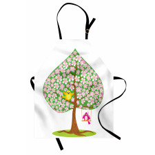 Heart Shape Tree Blossom Apron