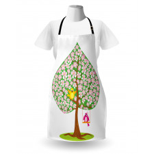 Heart Shape Tree Blossom Apron