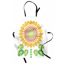 Sunflower Mandala Design Apron