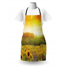 Golden Sunflower Field Apron