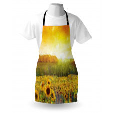 Golden Sunflower Field Apron