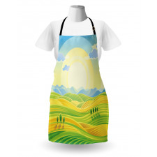 Sunny Rural Scenery Apron