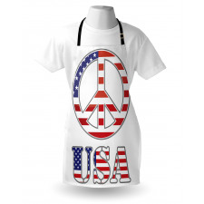 70s Peace Sign American Apron