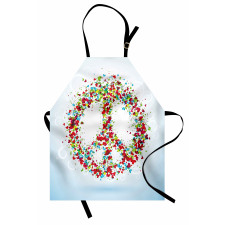 Peace Sign with Hearts Apron