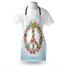 Peace Sign with Hearts Apron