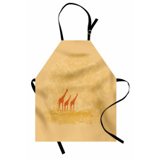 Retro Safari Giraffes Apron