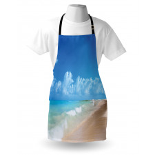 Sahil Mutfak Önlüğü Deniz Dalgaları
