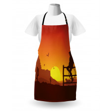 Wild West Sunset Scene Apron