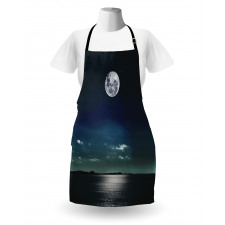 Full Moon in the Sea Apron