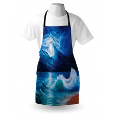 Moonlight over Wavy Sea Apron